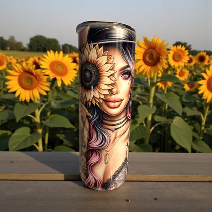 Pretty Sunflower Girl Kind is the new Cool Tumbler