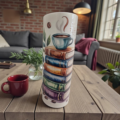 Books and Coffee Tumbler
