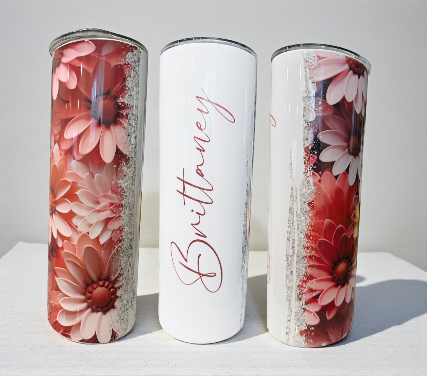 Floral Personalized Name Tumbler