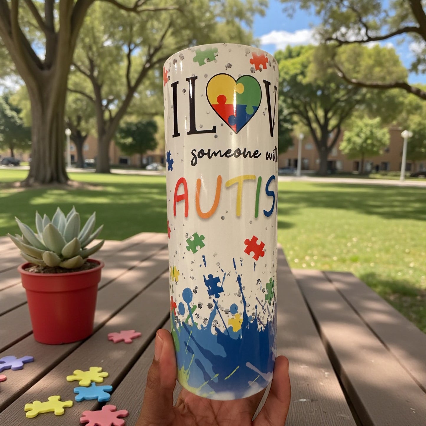 I Love Someone with AUTISM Tumbler