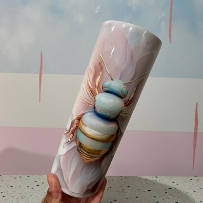Pretty Marbled Bumble BEE Tumbler