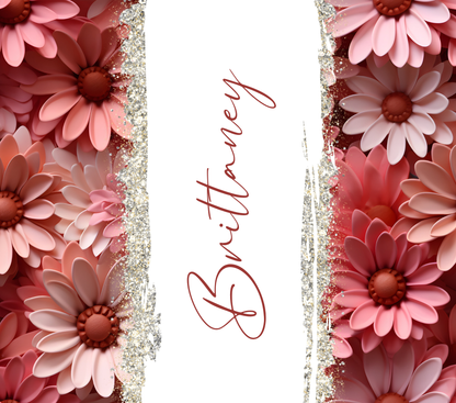 Floral Personalized Name Tumbler