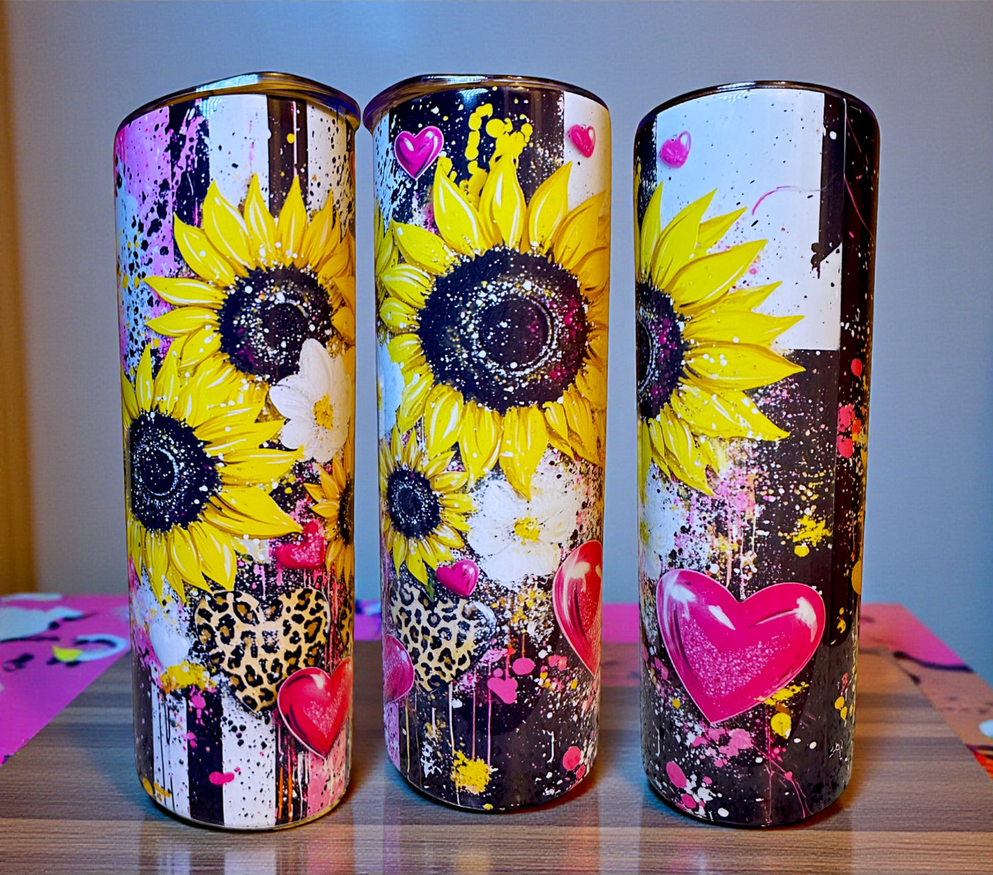 Artsy Sunflower Splash Tumbler
