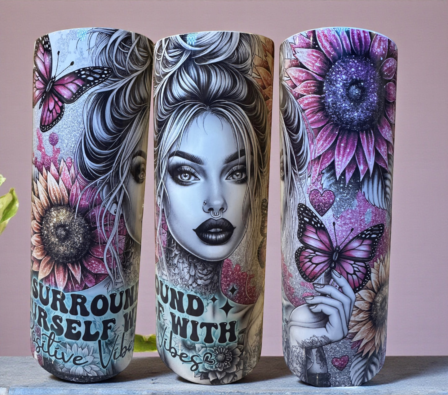 Surround Yourself with Positive Vibes Tumbler