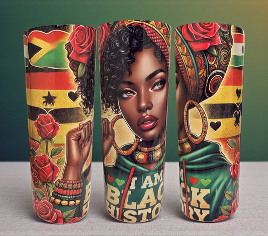 Black History Graphic Girl Tumbler